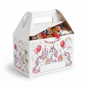 Cajita de cumpleaños personalizada Unicornios