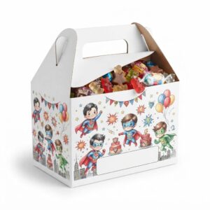 Cajita de cumpleaños personalizada Superhéroes