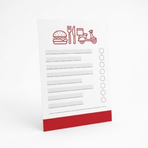 Flyer de menú y delivery